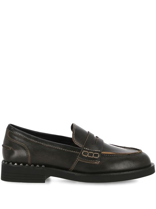 Earth brown loafer ASH | WINONA01RIDER BLACK